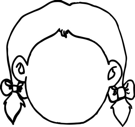 empty girl face coloring page wecoloringpage face template face