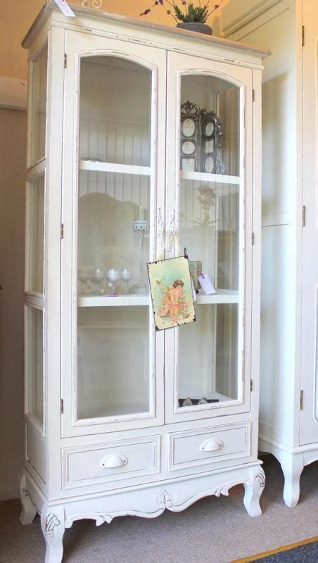 cream glazed display cabinet cm wide cm tall cm