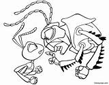 Hopper Coloring Pages Flik Disneyclips Life Face Off sketch template
