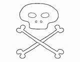 Pirate Skull Coloring Coloringcrew sketch template
