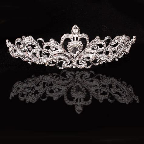 Bridal Princess Austrian Crystal Wedding Hair Tiara Crown Veil Headband