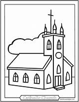 Church Coloring Catholic Pages Mass Kids Sheet Kindergarten Easy Sheets Children Parts Worksheet Print Bible Template Sunday Simple Colouring Printable sketch template