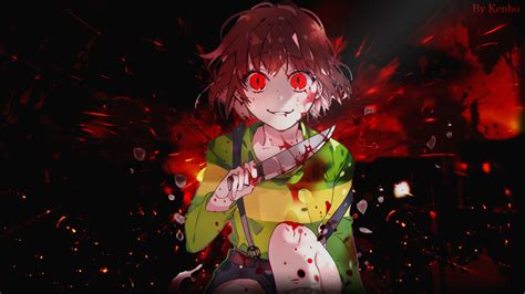 wallpaper yandere anime girls manga anime game blood knife