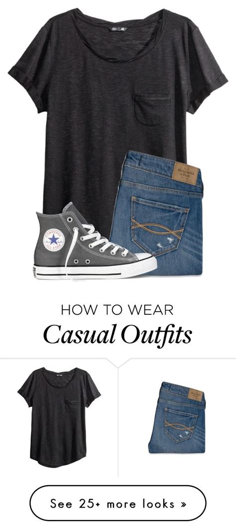 casual outfit by twaayy on polyvore featuring handm abercrombie and fitch and converse casual