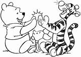 Coloring Pooh Winnie Activity Character Popular sketch template
