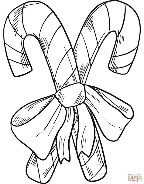 candy canes coloring page  printable coloring pages