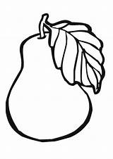 Birne Ausmalbild Pear Fruits Ausdrucken Pears Malvorlagen Drucken sketch template