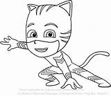 Catboy Pj Coloring Masks Pages Cat Getcolorings Boy Printable Inspiring sketch template
