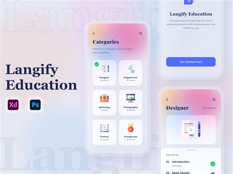 education app ui design  excellent webworld  dribbble
