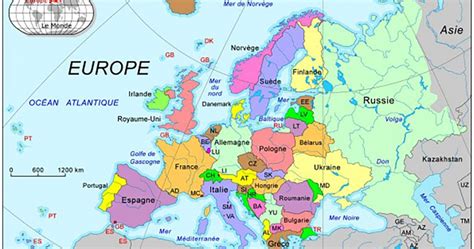 carte europe plan