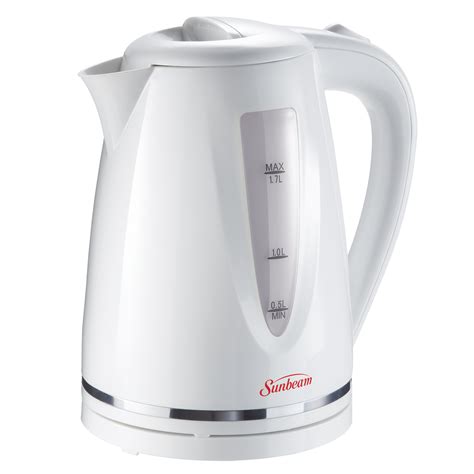 sunbeam  cordless electric kettle white bvsbktw  sunbeam