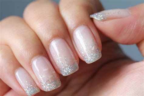 dsk steph cindys nails glitter waterfall shellac nails bride nails