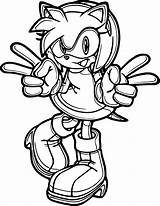 Amy Rose Coloring Pages Wecoloringpage sketch template
