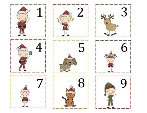 images  printable christmas calendar numbers preschool