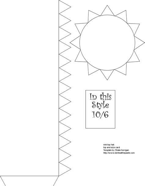 printable mini mad hatter top hat  template hat template mad