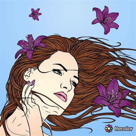 recolor app colored   artwork drawings comic art