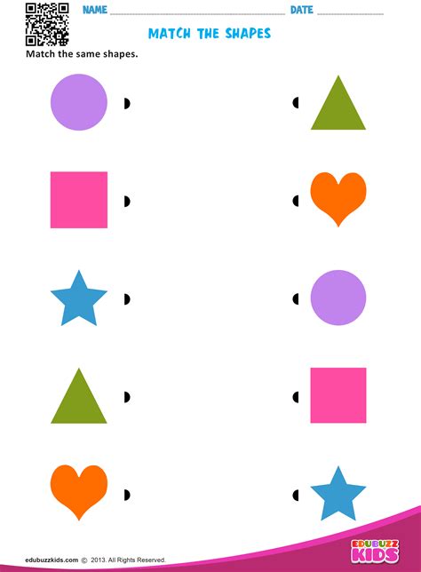 match  shapes shapes worksheets shape activities preschool
