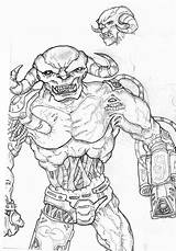 Doom Cyberdemon Sketch sketch template
