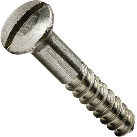 14 X 1 1 2 Slotted Oval Head Wood Screws Stainless