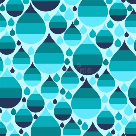 seamless pattern  raindrops stock vector illustration
