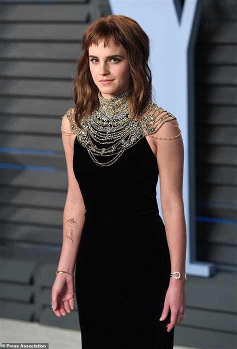 Emma Watson Debuts Huge Time´s Up Tattoo Complete Daily Mail Online