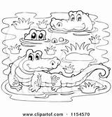 Swamp Crocodiles Alligator Vbs Colouring Printable Visekart Clipartof Louisiana sketch template