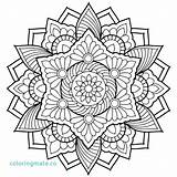 Mandala Intricate Pages Coloring Printable Easy Getcolorings Manda sketch template