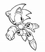 Sonic Coloring Pages Printable Hedgehog Kids sketch template