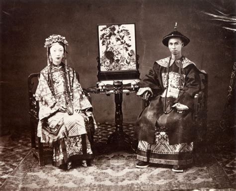 vintage chinese people from qing dynasty 1860s monovisions black