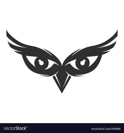 owl eyes logo royalty  vector image vectorstock