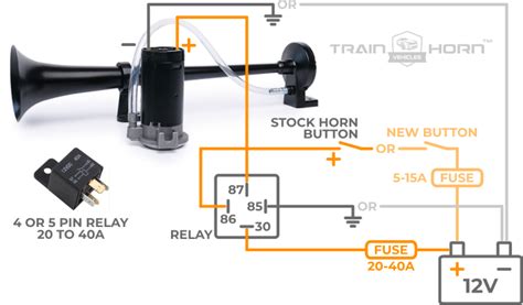 train horn wiring diagram  relay