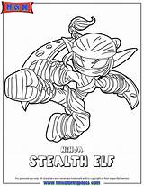 Skylanders Elf Ninja Stealth Coloring Pages Swap Force Cute Hmcoloringpages Colour sketch template