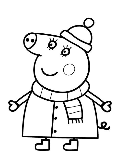 peppa pig  friends coloring pages print coloring home