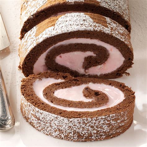chocolate and peppermint ice cream roll recipe taste of home