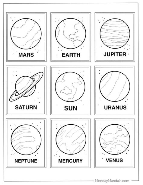 solar system coloring pages   printables