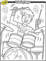 Drummer Coloring Crayola Pages Print Au sketch template