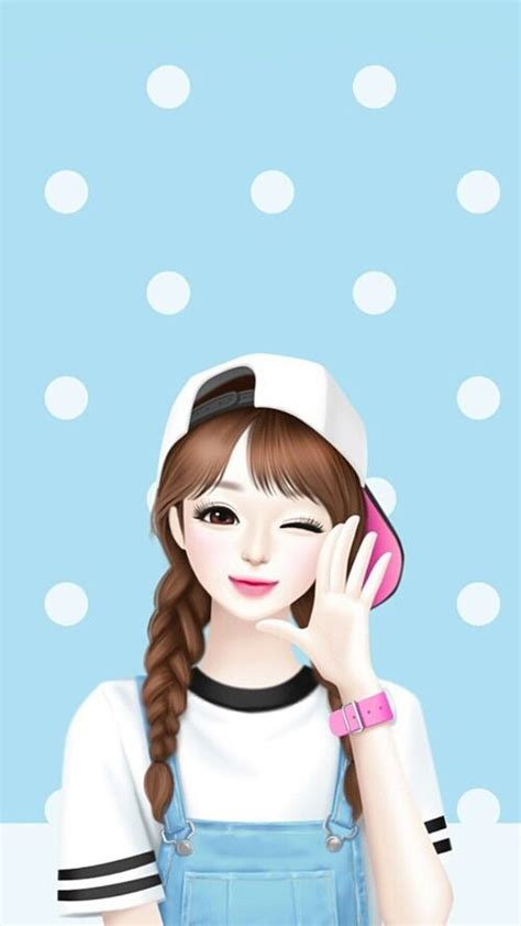 Korean Cartoon Girl Drawing Free Download On Clipartmag