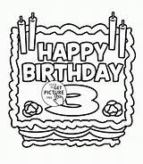Birthday Happy Coloring Pages 3rd Drawing Card Kids Printable Wuppsy Funny Boys Getdrawings sketch template