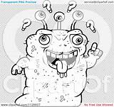 Dumb Alien Ugly Coloring Clipart Vector Cartoon Cory Thoman sketch template