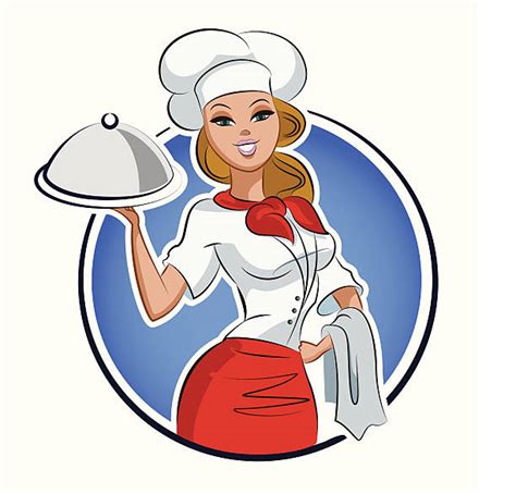 cartoon of a sexy female chef illustrations royalty free vector