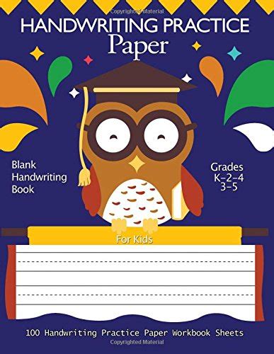 handwriting practice paper blank handwriting book  kids pre