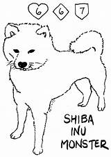 Shiba Inu Designlooter sketch template