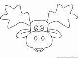 Moose Coloring Head Pages Printable Face Muffin Clipart Give If Drawing Draw Template Animal Color Faces Colouring Line Preschool Library sketch template