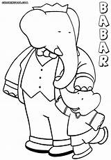Babar Coloring Pages Coloringway sketch template