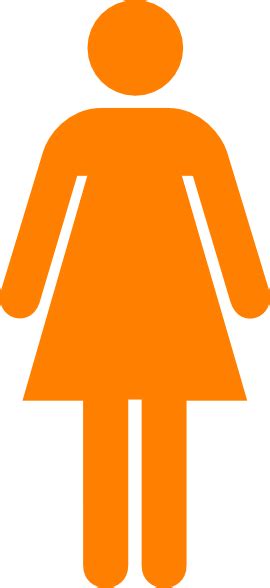 Orange Female Restroom Symbol Clip Art At Vector Clip Art