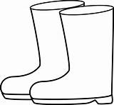 Rain Boots Coloring Pages Clip Kids Wellies Choose Board sketch template