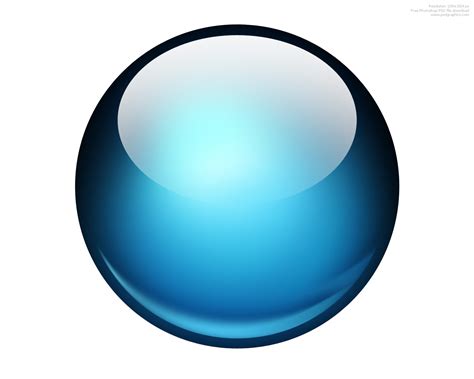 glossy ball blue icon png transparent background
