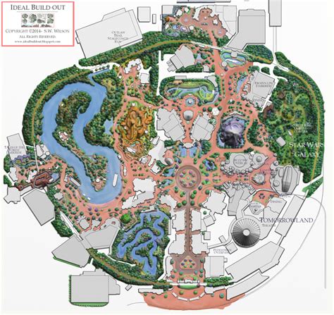 ideal build  alternate disneyland layout theme park map disneyland main street theme park