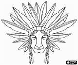 Indio Jefe Plumas Indios Indianen Chief Pintar Gesicht Opperhoofd Indiaanse Indianer Kleurplaten Federn Indians Gezicht Veren Indien Feather Pluma Coloriagesgratuits sketch template