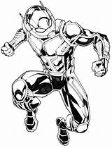 Man Ant Coloring Pages Marvel sketch template